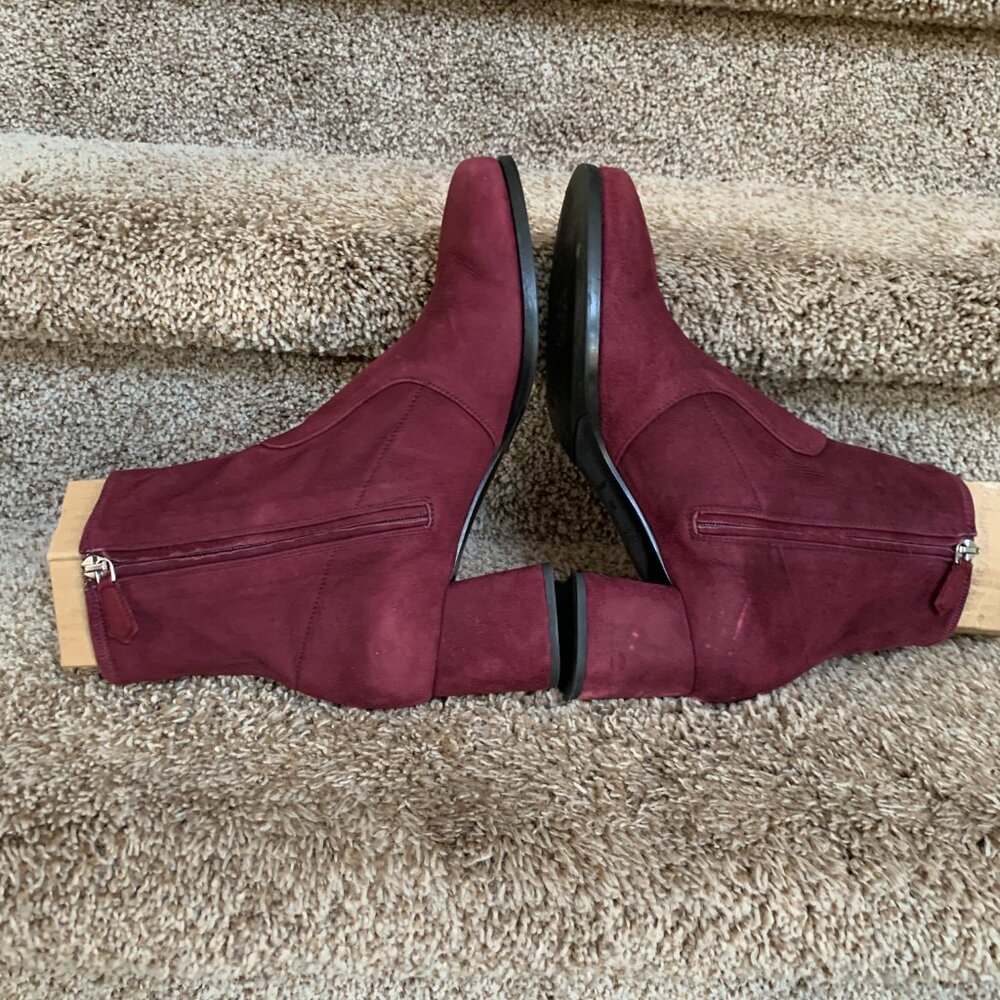 Prada Women's Burgundy Ankle Suede Boots. Size IT 39/ US 9. In very good conditi - Picture 7 of 14